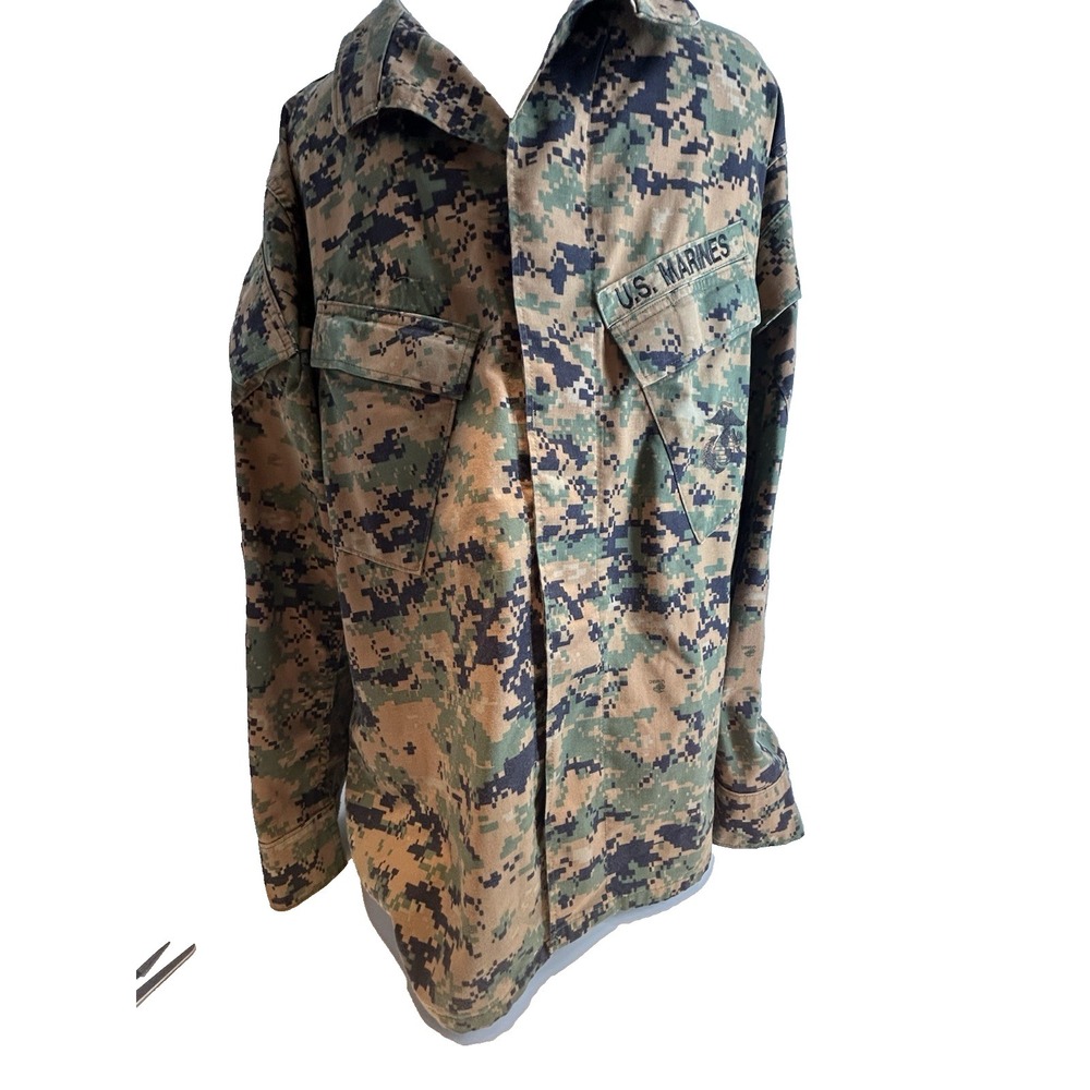 Marines Jacket Mens Small Digital Camo Woodland MARPAT Combat American US Navy